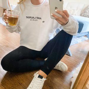 Ain't Laurent Cropped Sweatshirt
